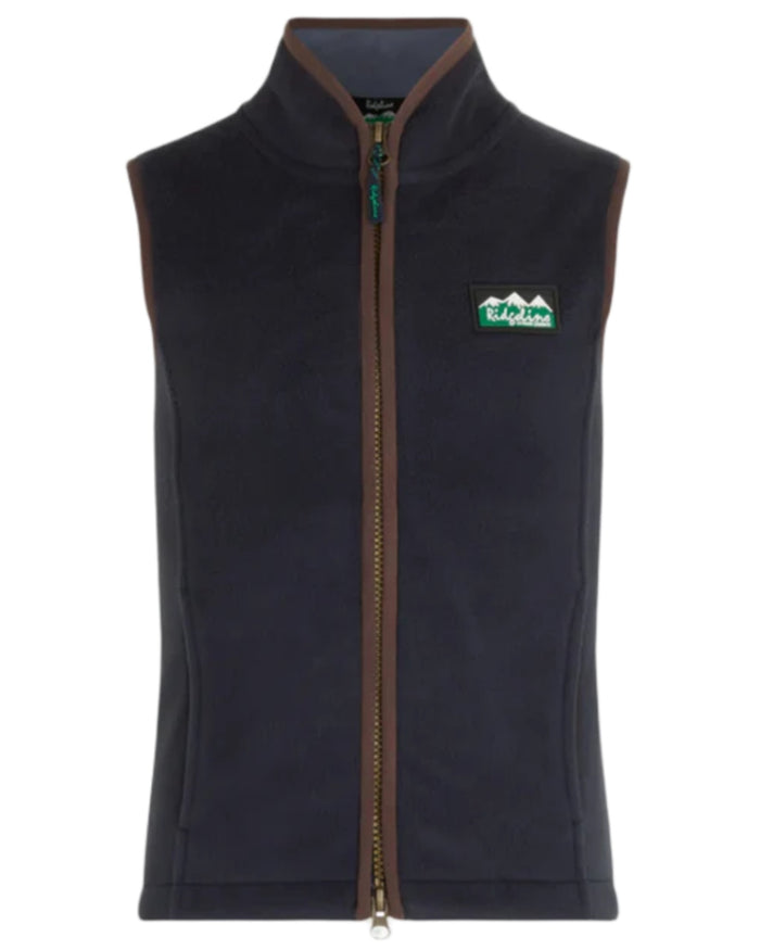 Navy coloured Ridgeline Childrens Kodiak Cub Gilet on white background #colour_navy