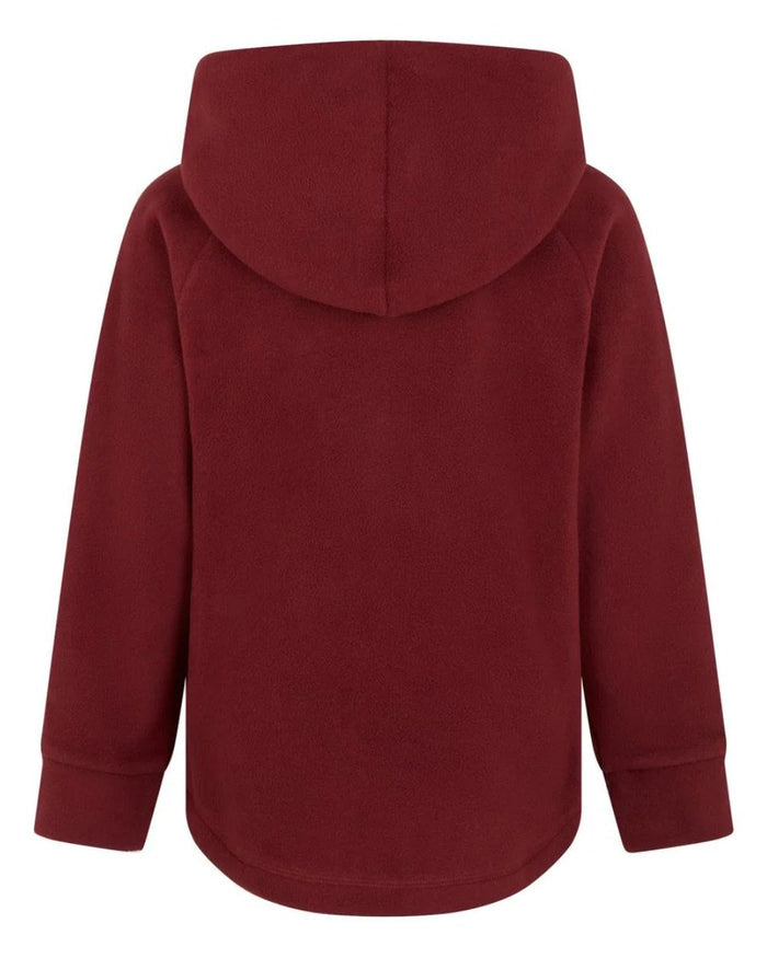 Winter Berry Coloured Ridgeline Childrens Northern Pines Fleece Hoodie On A White Background #colour_winter-berry
