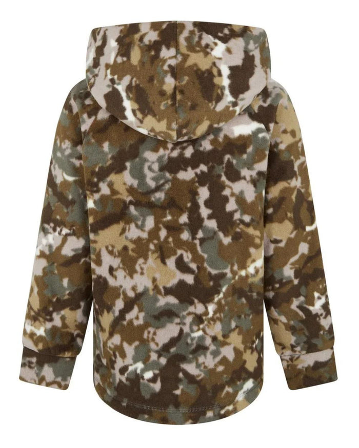 BDU Camo Coloured Ridgeline Childrens Northern Pines Fleece Hoodie On A White Background #colour_bdu-camo