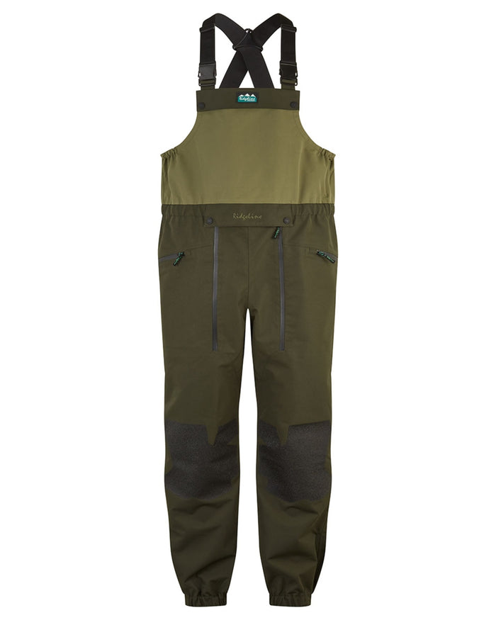 Deep Forest coloured Ridgeline Mens Agri Pro Bib & Brace on white background #colour_deep-forest