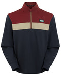 Navy Multi coloured Ridgeline Mens Backslider Rugby Top on white background #colour_navy-multi