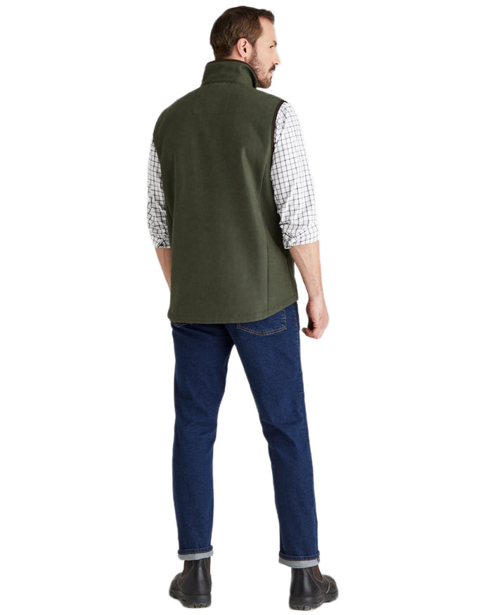 Deep Forest coloured Ridgeline Mens Monarch Gilet on white background #colour_deep-forest