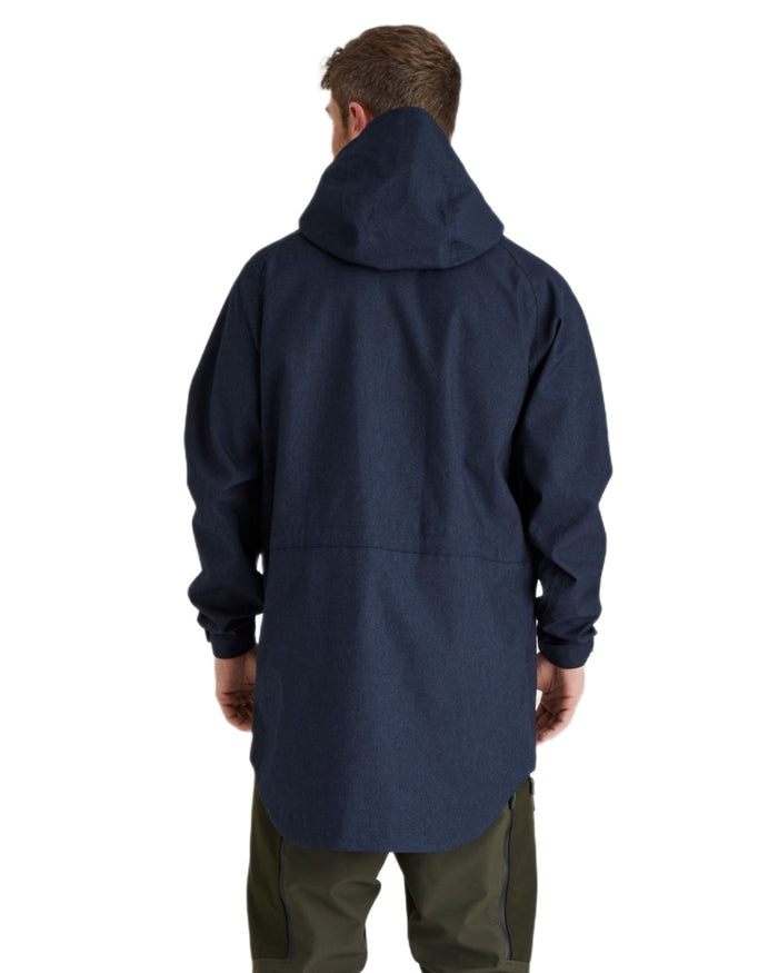 Navy Marl coloured Ridgeline Mens Monsoon Light Jacket on white background #colour_navy-marl