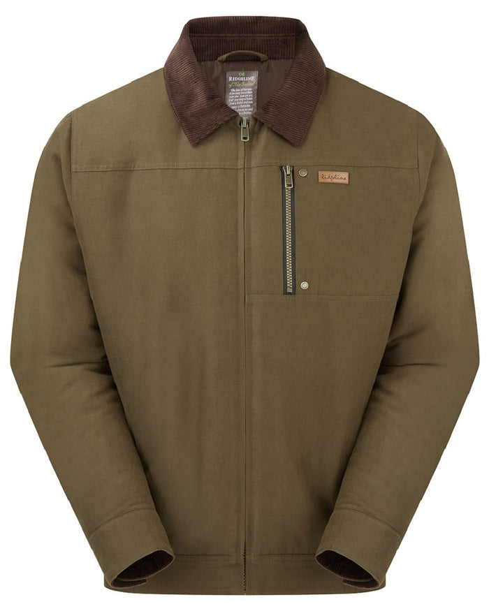 Moody Teak coloured Ridgeline Mens Montana Work Coat on white background #colour_moody-teak