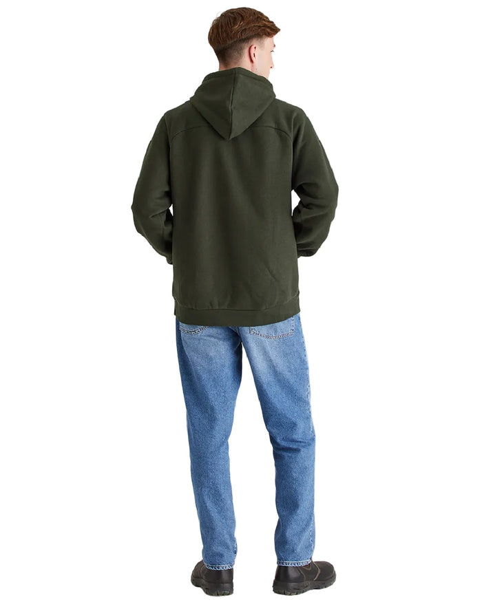 Deep Forest Coloured Ridgeline Mens Signature Hoodie on white background #colour_deep-forest