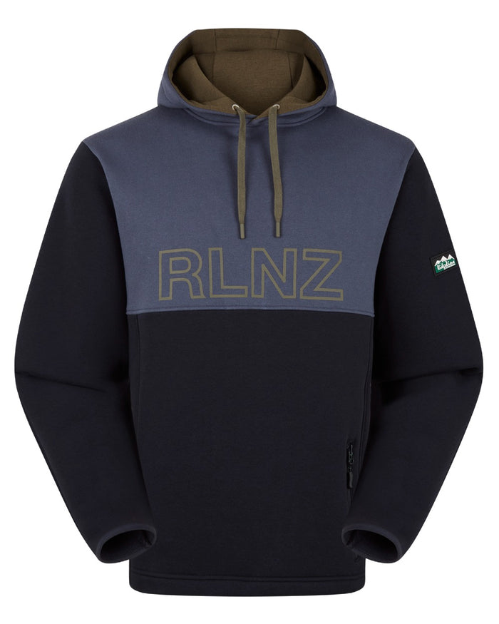 Navy coloured Ridgeline Mens South Island Hoodie on white background #colour_navy