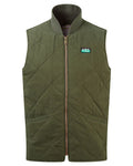 Deep Forest coloured Ridgeline Mens Wester Skeld Gilet on white background #colour_deep-forest