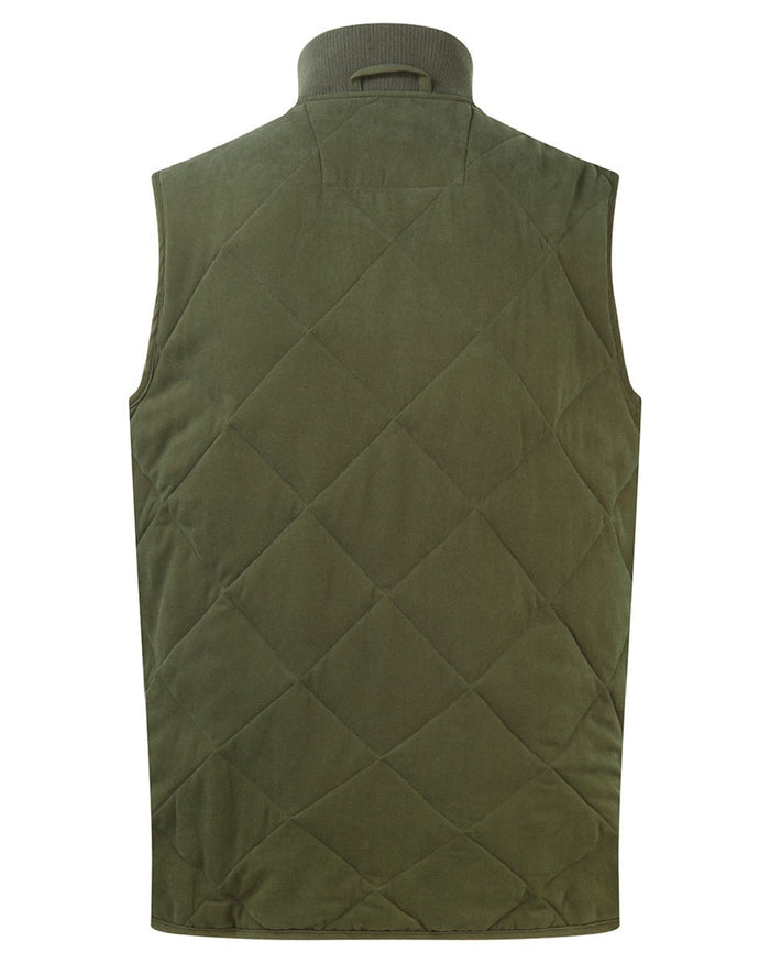 Deep Forest coloured Ridgeline Mens Wester Skeld Gilet on white background #colour_deep-forest