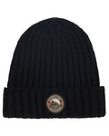 Navy Coloured Ridgeline Original Knitted Beanie on white background #colour_navy