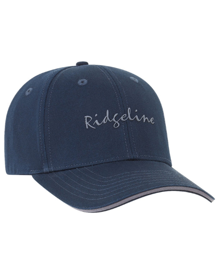 Navy Coloured Ridgeline Signature Cap on white background #colour_navy