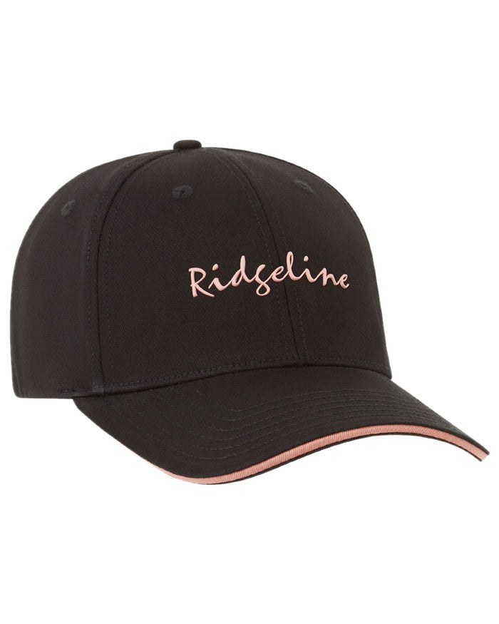 Black Coloured Ridgeline Signature Cap on white background #colour_black
