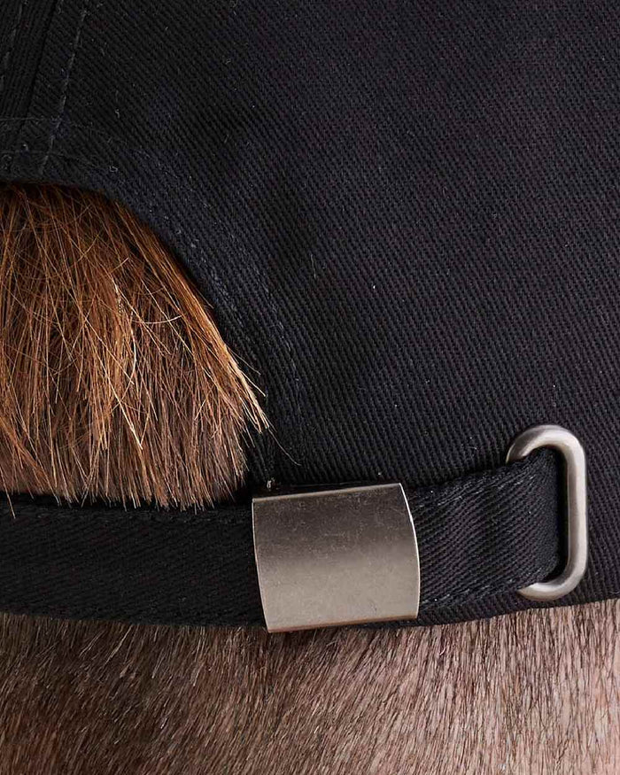 Black Coloured Ridgeline Signature Cap on white background #colour_black