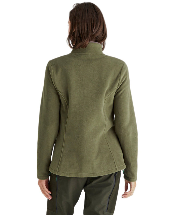 Ivy Green Coloured Ridgeline Womens Brenna Fleece Jacket on white background #colour_ivy-green