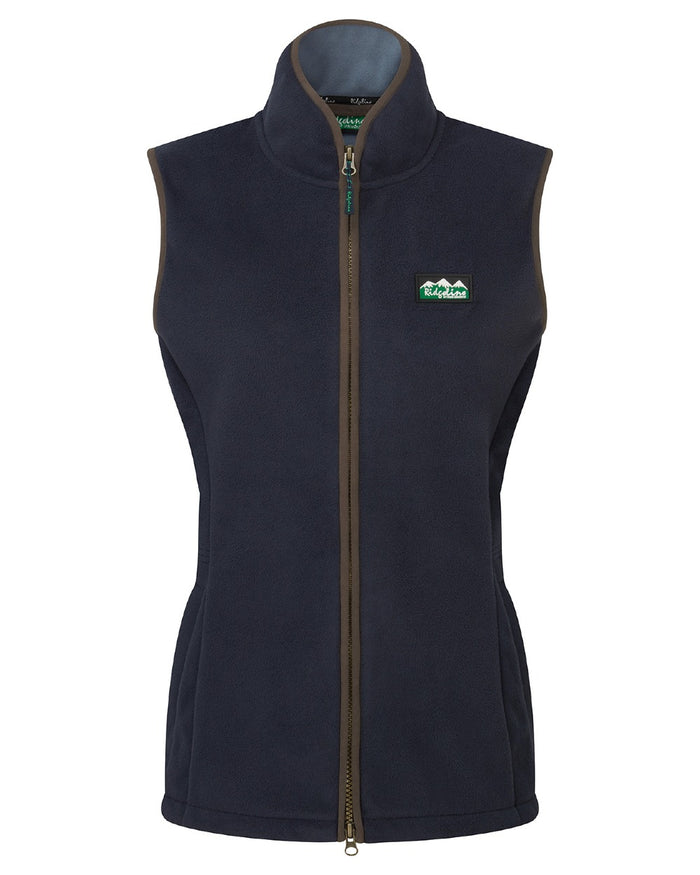 Navy coloured Ridgeline Womens Kodiak Gilet on white background #colour_navy