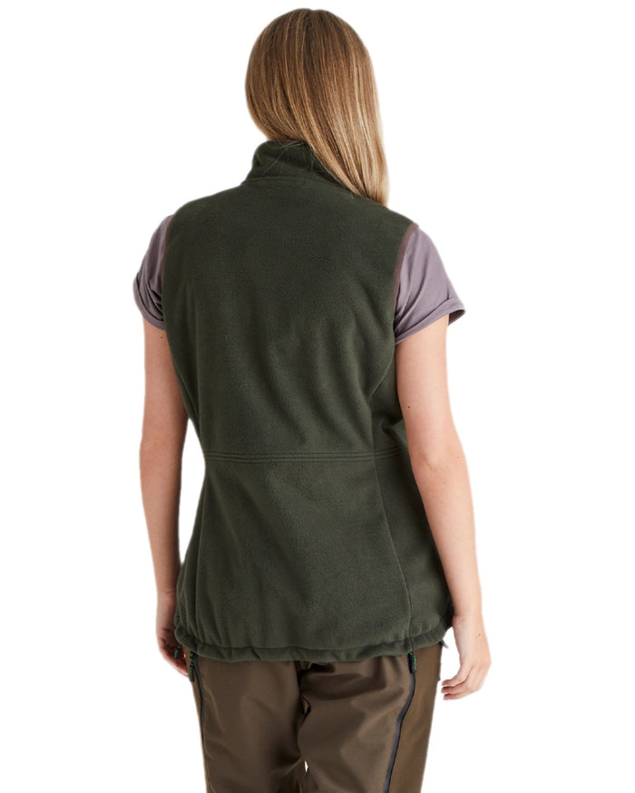 Deep Forest coloured Ridgeline Womens Kodiak Gilet on white background #colour_deep-forest