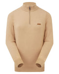 Sienna coloured Ridgeline Womens Melford Knit 1/4 Zip Jumper on white background #colour_sienna