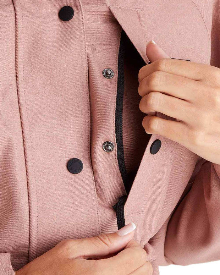 Dusky Pink Coloured Ridgeline Womens Monsoon Light Jacket on white background #colour_dusky-pink