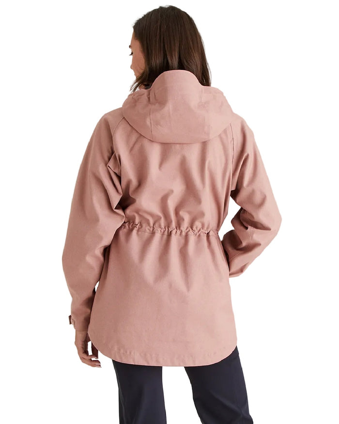 Dusky Pink Coloured Ridgeline Womens Monsoon Light Jacket on white background #colour_dusky-pink