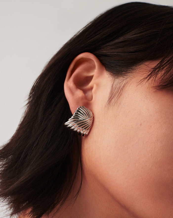 Ripple Oversized Stud Earrings Earrings Missoma