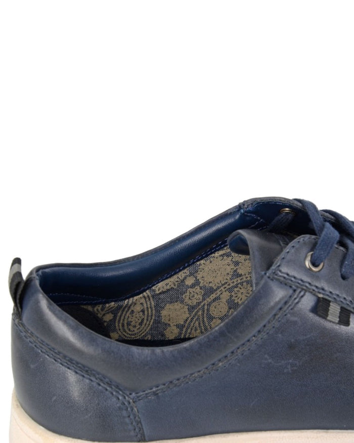 Navy Coloured Roamers Mens 7 Eyelet Leisure Trainer Shoes on White Background
#colour_navy