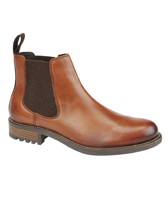 Elgin Tan Coloured Roamers Mens Elgin Tan Leather Twin Gusset Boots on White Background
#colour_elgin-tan