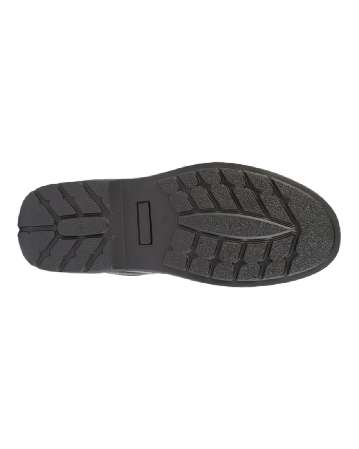 Black Coloured Roamers Mens Extra Wide 4 Eye Lace To Toe Plain Casual Shoes on White Background
#colour_black