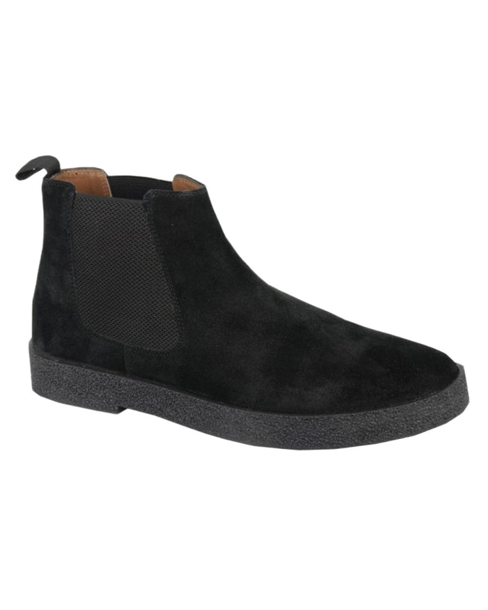 Black Coloured Roamers Mens Twin Gusset Boots on White Background
#colour_black