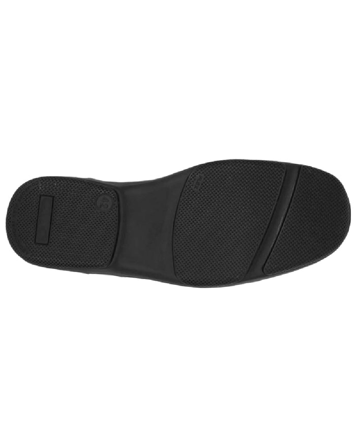 Black Coloured Roamers Mens Wide Fit 4 Eye Deluxe Comfort Superlight Casual Shoes on White Background
#colour_black