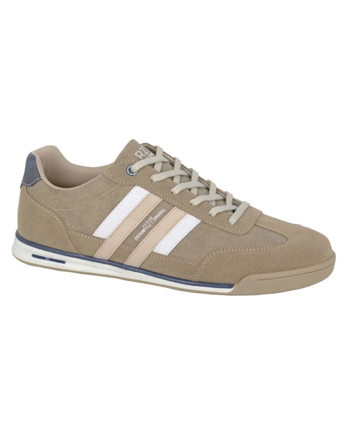 Beige coloured Route 21 Mens 6 Eye Leisure Shoes on white background #colour_beige