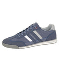 Navy coloured Route 21 Mens 6 Eye Leisure Shoes on white background #colour_navy