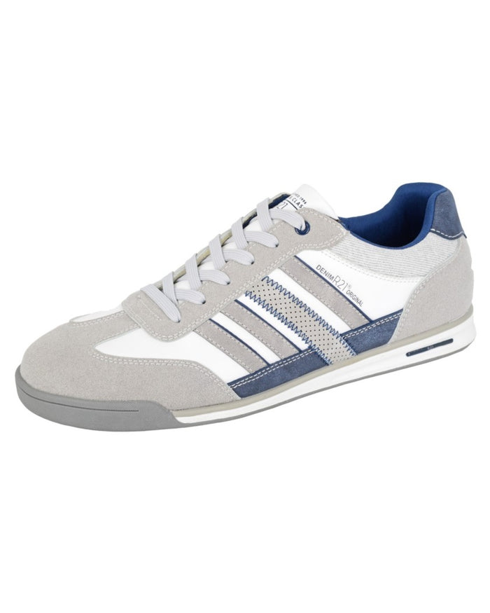 White coloured Route 21 Mens 6 Eye Leisure Shoes on white background #colour_white