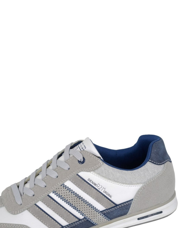 White coloured Route 21 Mens 6 Eye Leisure Shoes on white background #colour_white