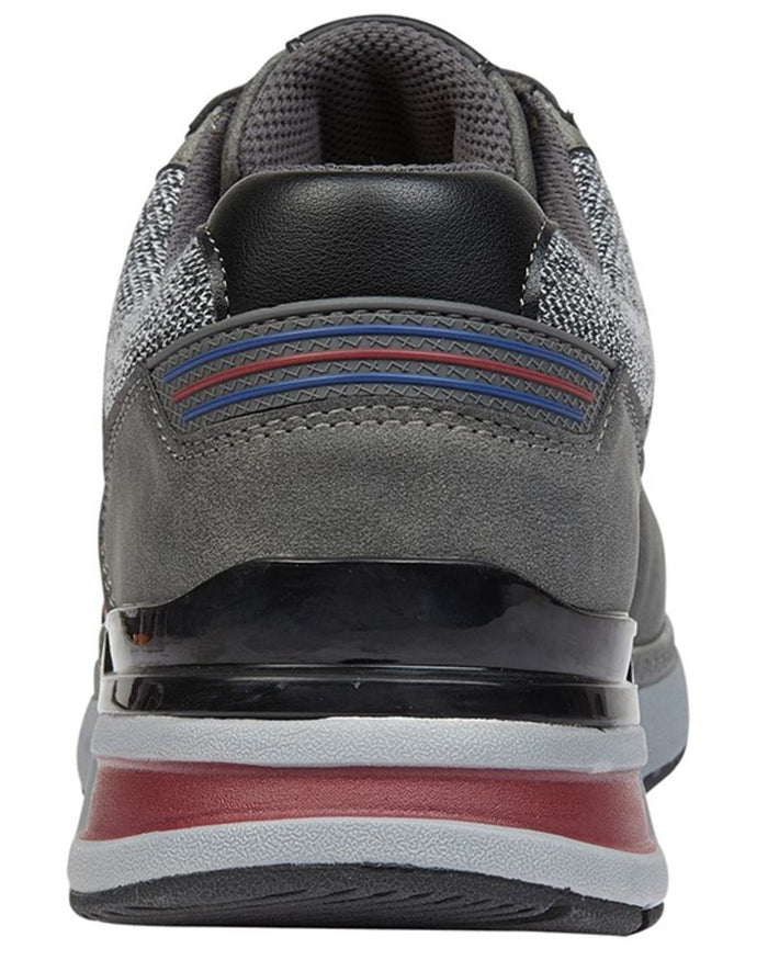 Grey coloured Route 21 Mens 6 Eye Leisure Trainers on white background #colour_grey