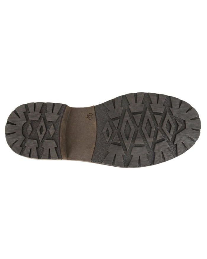Dark Brown coloured Route 21 Mens Single Gusset Inside Zip Ankle Boots on white background #colour_dark-brown