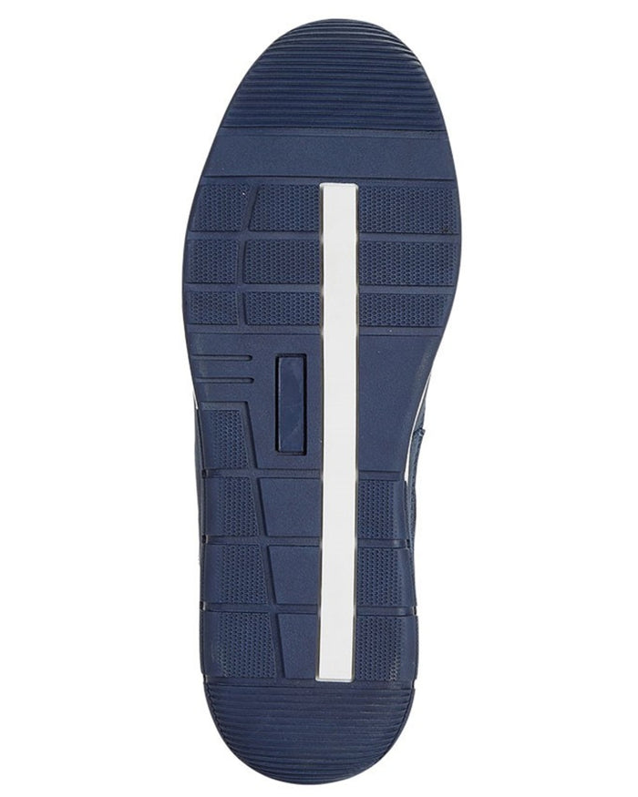 Navy coloured Route 21 Mens Twin Gusset Leisure Shoes on white background #colour_navy