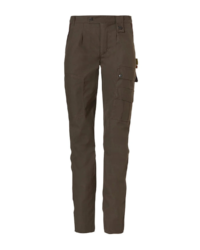 Green Coloured Rovince Womens Ergoline Trousers on white background #colour_green