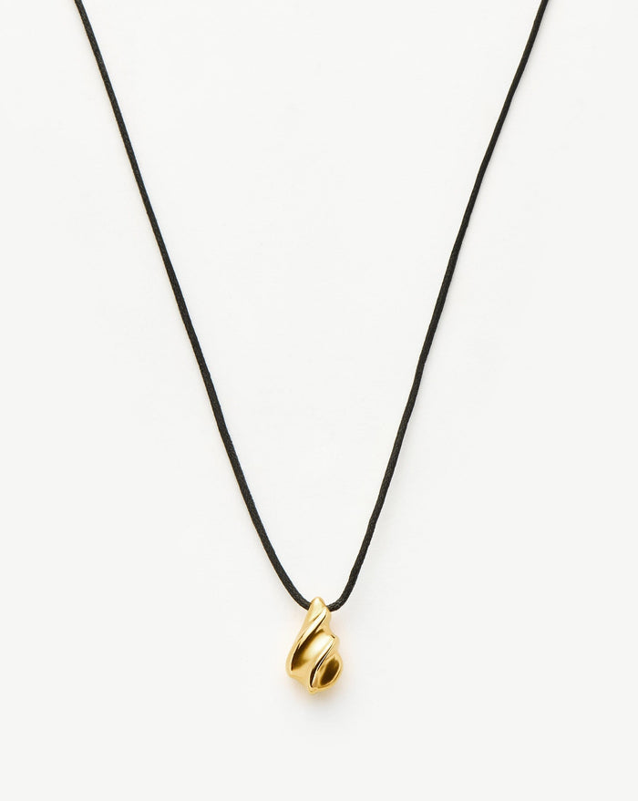Savi Ridge Droplet Pendant Cord Necklace | 18ct Gold Plated Necklaces Missoma