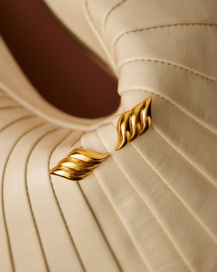 Savi Signature Oversized Stud Earrings | 18ct Gold Plated Earrings Missoma
