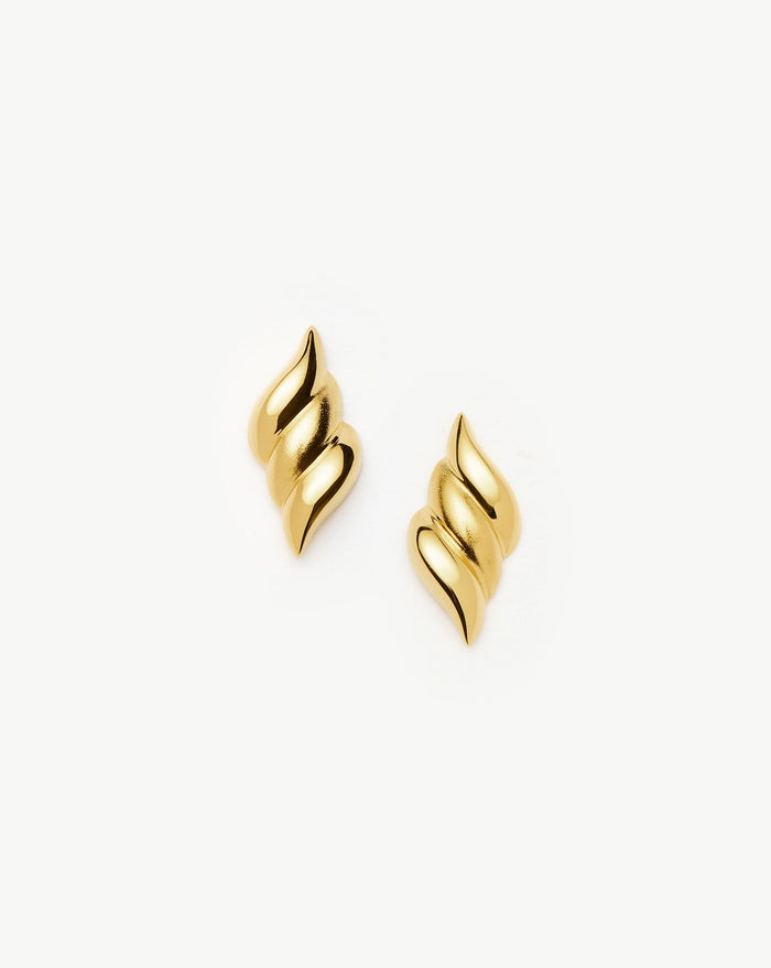 Savi Signature Stud Earrings | 18ct Gold Plated Earrings Missoma