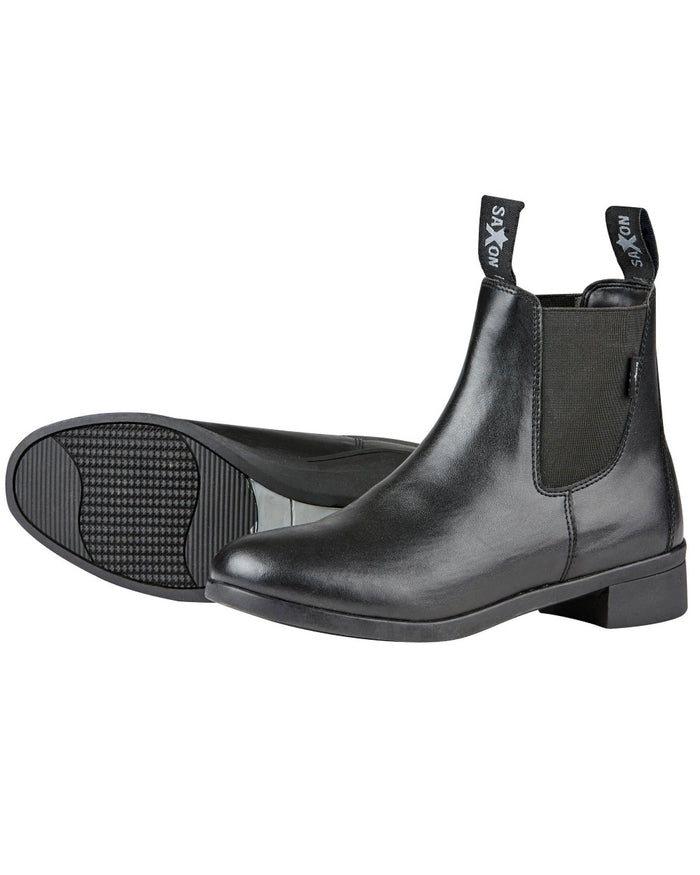 Saxon Childrens Syntovia Jodhpur Boots in Black #colour_black