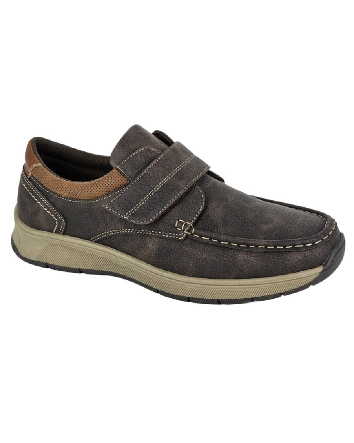 Brown Coloured Scimitar Mens Grain Touch Fastening Casual Shoes on White Background
#colour_brown