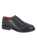 Black Coloured Scimitar Mens Wing Cap Brogue Oxford Shoes on White Background
#colour_black