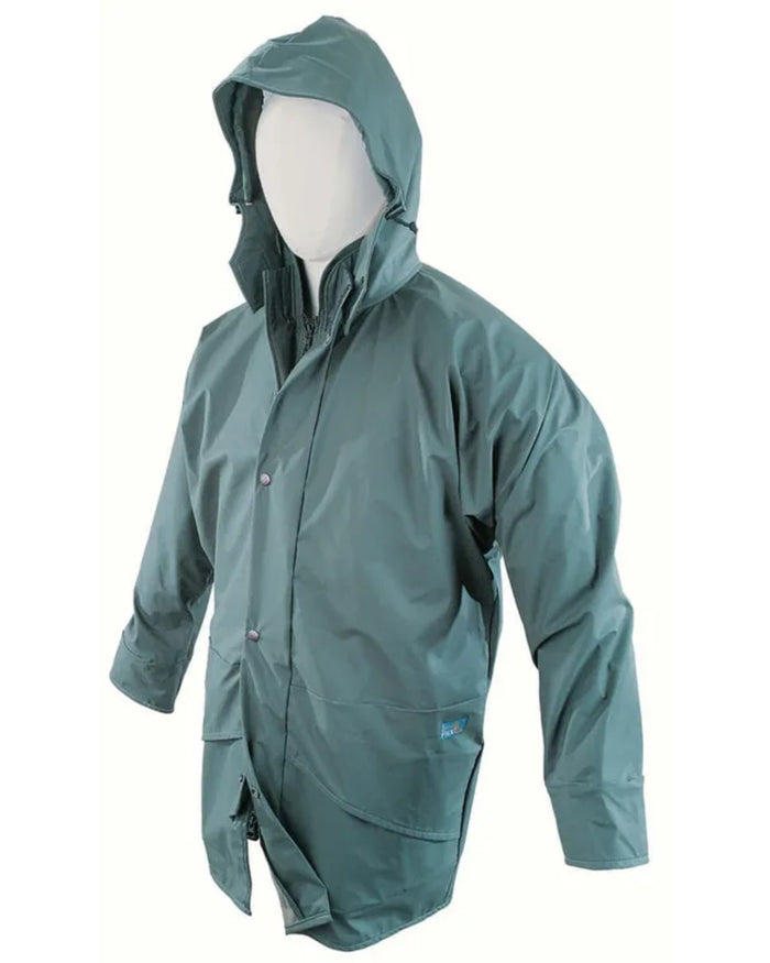 Olive Green coloured Seal Flex Parka on white background #colour_olive-green