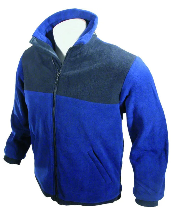 Blue Black coloured Seal Flex Polar Fleece Jacket on white background #colour_blue-black