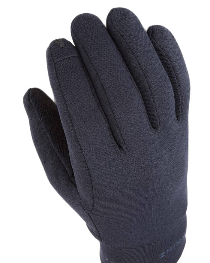 Navy  Coloured Sealskinz Acle Water Repellent Nano Fleece Glove on white background #colour_navy