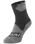 Black coloured Sealskinz Bircham Waterproof All Weather Ankle Length Socks on white background #colour_black