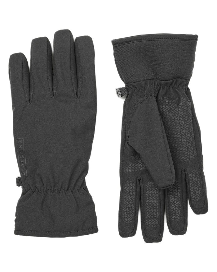 Black Coloured Sealskinz Griston Waterproof All Weather Lightweight Glove on white background #colour_black