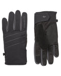 Black coloured Sealskinz Lyng Waterproof All Weather Fusion Control Gloves on white background #colour_black