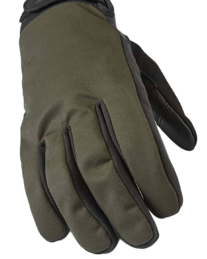 Olive Coloured Sealskinz mens Kelling Waterproof All Weather Insulated Glove on white background #colour_olive