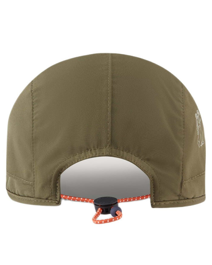 Olive coloured Sealskinz Poringland Waterproof Peak Plain Hiking Cap on white background #colour_olive